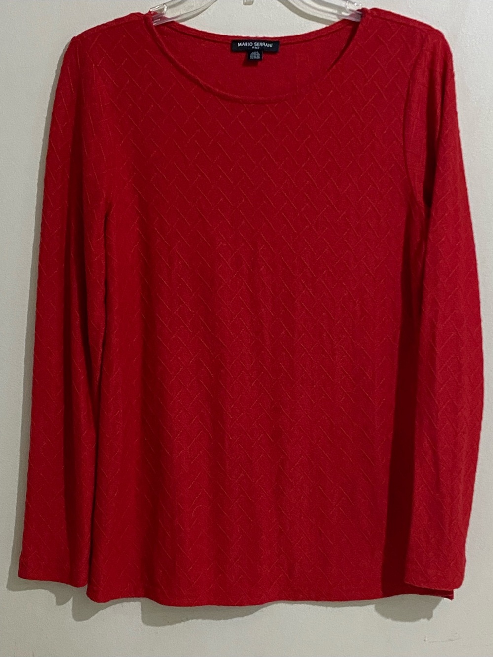 Mario Serrani Red Long Sleeve Knit Top‎ Size S